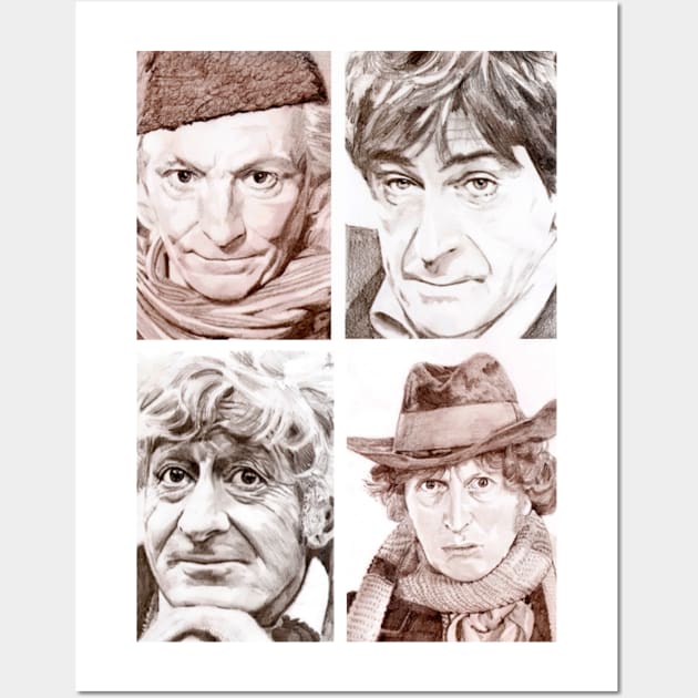 Hartnell/Troughton/Pertwee/Baker Wall Art by Grant Hudson